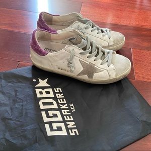 White and Pink Golden Goose Superstar- 36
